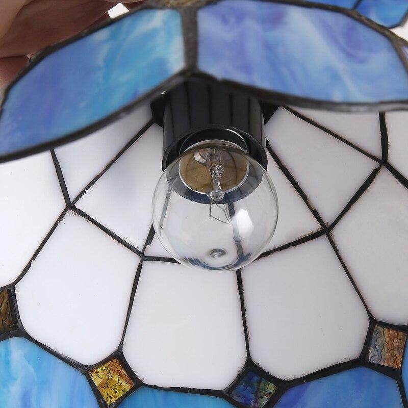 Pastoral Loft Modern Blue Glass Pendant Light LED E27 Art Deco Vintage Hanging Lamp For Living Room Bedroom Kitchen Restaurant