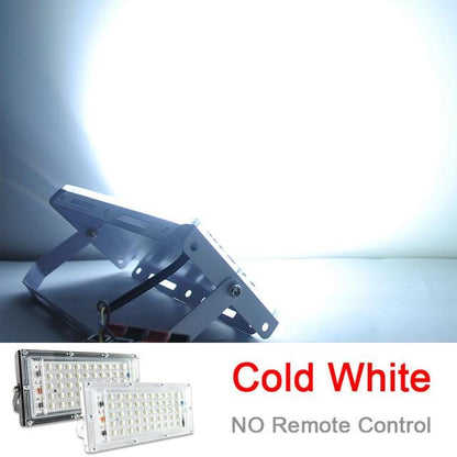 2pcs LED Flood Light 50W 100W RGB Floodlight street IP65 Waterproof Outdoor Wall Reflector Lighting AC Garden Spotlight