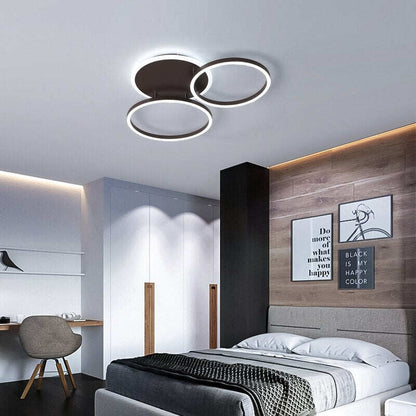 Surface Mounted Led Chandelier White&Coffee Body Modern Led Chandelier Lighting Living Room Bedroom Kitchen Dining Room L