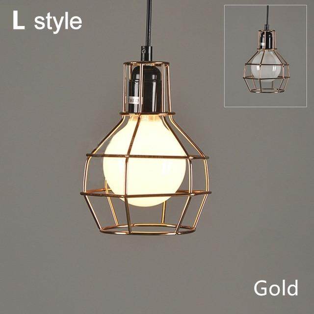modern cage pendant light iron minimalist retro Scandinavian loft pyramid pendant lamp metal Hanging Lamp E27 Indoor ZDD0011