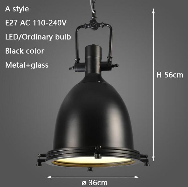 3 Style Loft Retro Industrial Hanging Hardware Metals Pendant Lamp Vintage E27 LED Lights For Kitchen Bar Coffee Light Fixtures
