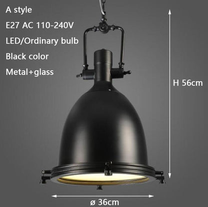 3 Style Loft Retro Industrial Hanging Hardware Metals Pendant Lamp Vintage E27 LED Lights For Kitchen Bar Coffee Light Fixtures