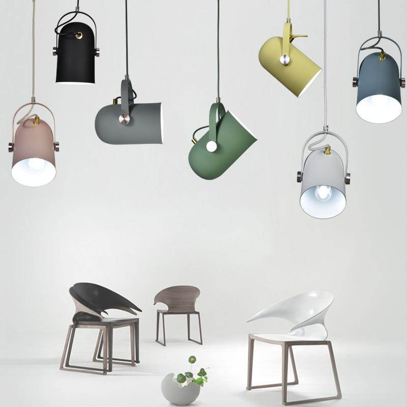Nordic Minimalism Droplight Angle Adjustable E27 Small Pendant Lights, Home Decor Lighting Lamp And Bar Showcase Spot Light
