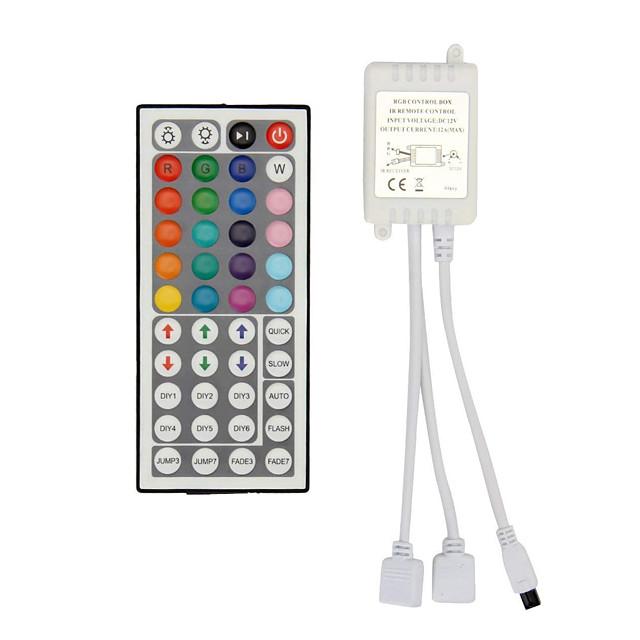 65FT LED Light Strips Waterproof Flexible with IR 44 Key Double Outlet Controller Extended Flexible Strip Lights for Bedroom Party Home Decration 360LEDs 5050SMD 10mm RGB 2x32.8FT