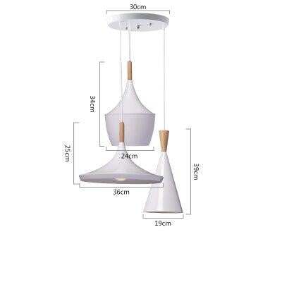 Modern lighting slope interior luxury restaurant retro bar ceiling bedroom ceiling wood aluminum LED pendant lamp