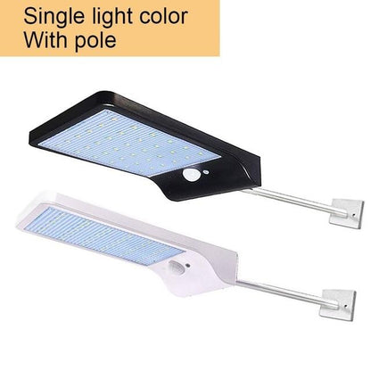 Upgraded 48 leds Solar Light Color Adjustable With Controller Three Modes Waterproof Lamp Lights For Outdoor Garden Wall Street