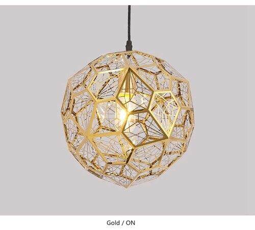 Modern Pendant Light Diamond Frame Shape Nordic Web Ball Hanging Lamp For Kitchen Living Room Shop Restaurant Bar Decor