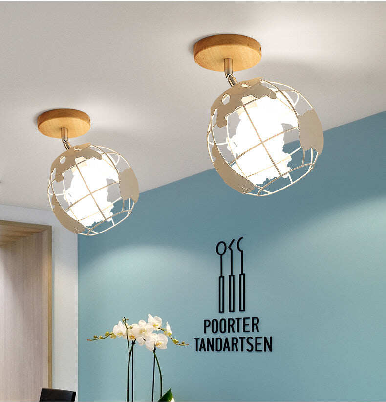 E27 5W Iron Ceiling Lamp Shade Pendant Light Covers and Shades Triangle Metal Ceiling Lamp