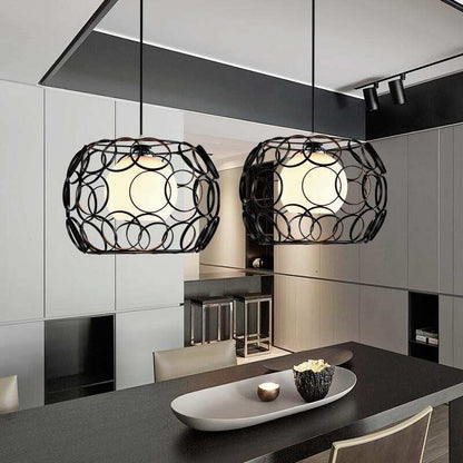 modern cage pendant light iron minimalist retro Scandinavian loft pyramid pendant lamp metal Hanging Lamp E27 Indoor DD01