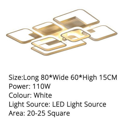 Grey White Rectangle Shape Modern LED Ceiling Lights For Living Room Bed Room Studio Lighting Creative Modern Ceiling Lamp