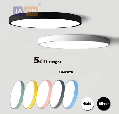 LED Modern Acryl Alloy Round 5cm Super Thin LED Lamp.LED Light.Ceiling Lights.LED Ceiling Light.Ceiling Lamp For Foyer Bedroom