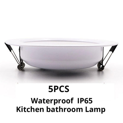 5PCS Kitchen bathroom Lamp Waterproof LED Downlight IP65 3W 5W 7W 9W 12W 15W LED Ceiling Downlight Light Warm Cold White