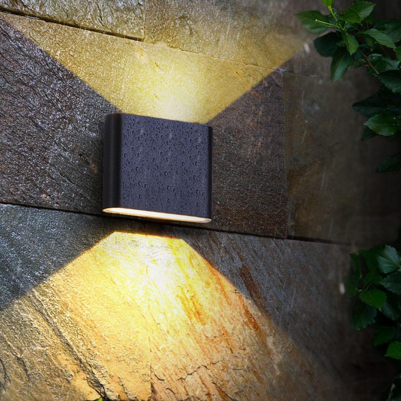 Waterproof Outdoor Wall Lamp 6W 12W LED Source Up And Down Lighting Modern Minimalist Indoor Engineering Porch Garden Light