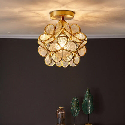 Tiffany Colorful Flower Glass Ceiling Lamp LED Modern Indoor Lamp Restaurant Dining Room  Cafe Shop Lighting Fixture
