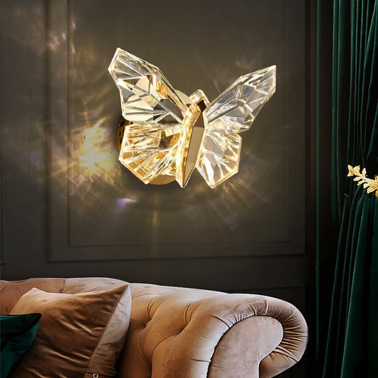 Nordic LED Butterfly Wall Lamp Indoor Lighting Fixture Living Bedside Bedroom Modern Home Decoration Wall Light Sconces