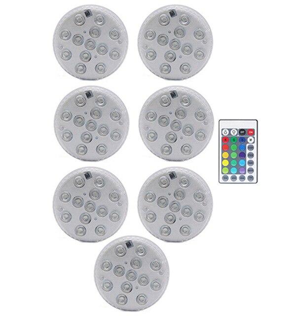 RGB Submersible Light with Magnet 13 LED Underwater Night Light Swimming Pool Light for Outdoor Vase Fish Tank Pond