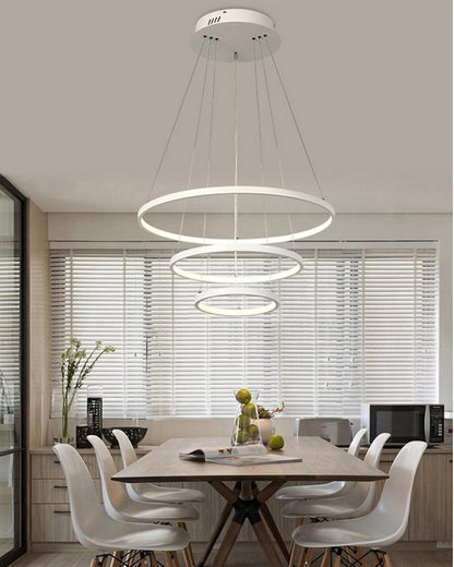 Aluminum Circle Rings Modern LED Chandelier lighting White&Black&Gold Lustre Living Kitchen Dining room nordic lamp luminarias
