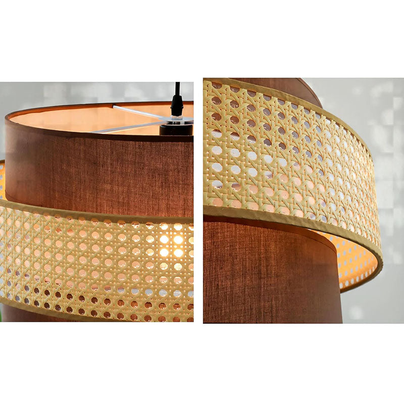 Vintage LED Pendant Light Rattan Warm lamp Pendant Lights Restaurant Hotpot Chinese Vine Art Lighting