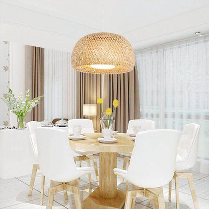 New Chinese Bamboo Weaving Bamboo Nest Nest Antique Pendant Light E27 Lamps Lanterns Living Room Hotel Restaurant Aisle Lamp