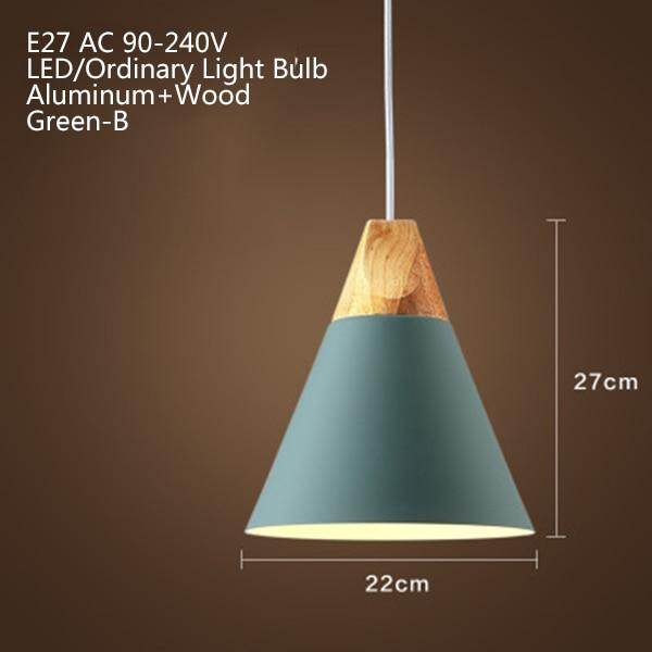 Nordic Modern Macaron Combination Wooden Pendant Lamp Loft Restaurant Cafe Decoration Pendant Light Bedroom Bedside Hanging Lamp