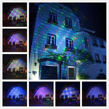 1pcs x-37p-d garden laser lights projector 18 festive designs for christmas halloween blue green red 3 color waterproof laser projector