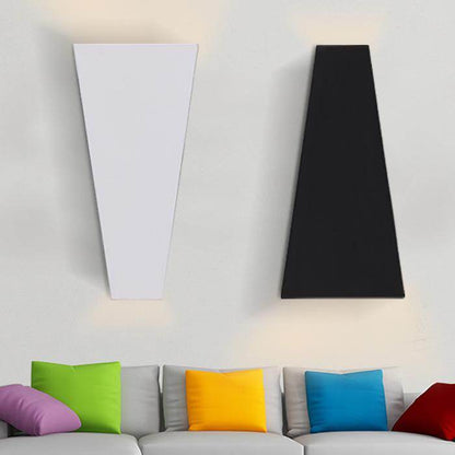 Modern Simple Creative LED Wall Lamp Bedroom Bedside Aisle Balcony Personality Geometry Trapezoid Iron Wall Lamp