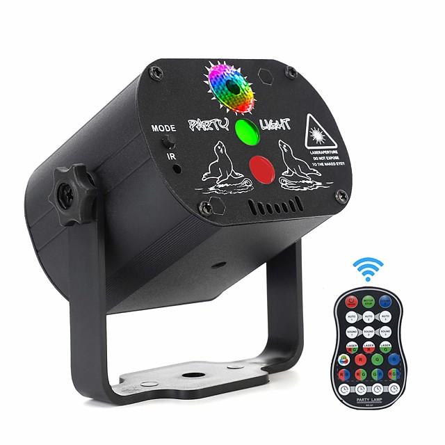 Party Laser Lights with 3 Lens LED Projector Stage Light by Sound Activated Remote Control for DJ Disco Strobe Lighting