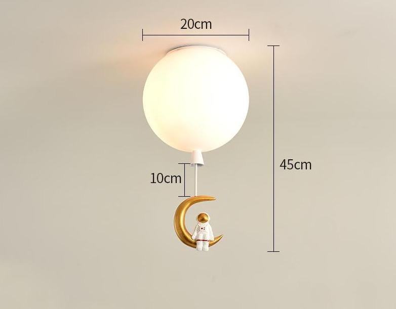 Creative Astronaut Children's Room Lamp Bedroom Ceiling Lamp