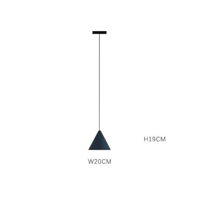 Modern Light Black Metal Long Wire Cone Shape Pendant Lamp Kitchen Island Hanging Lamp Bedside Suspension Lighting
