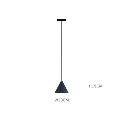 Modern Light Black Metal Long Wire Cone Shape Pendant Lamp Kitchen Island Hanging Lamp Bedside Suspension Lighting