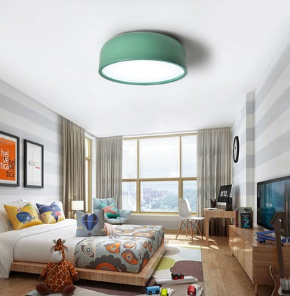 LED E27 Round Modern Ceiling Lamp Fixture Nordic Home Office Living Room Bedroom Aluminium Ceiling Lighting