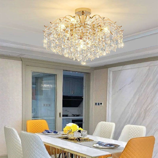Light Luxury Crystal Ceiling Lamp Post-modern Living Room Main Lamp Simple Atmosphere Crystal Lamp
