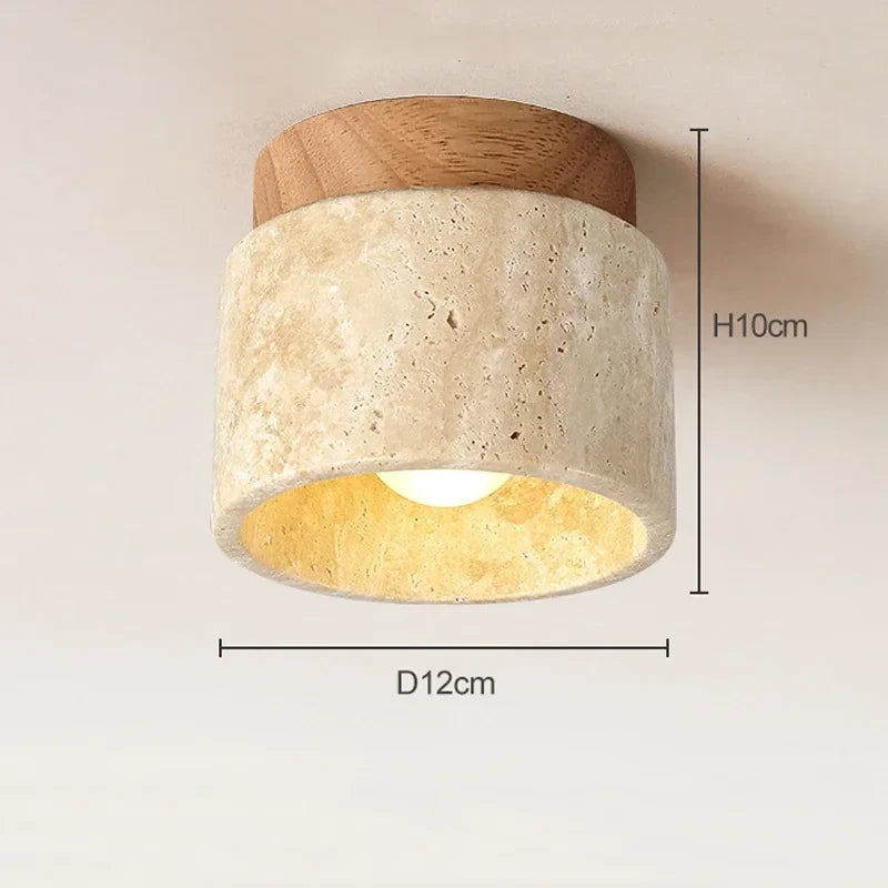 Nordic Modern Stone Ceiling Lamp Bedroom Corridor Flush Mounted Foyer Hallway Lights Fixture Staircase Indoor Lighting Decor Led