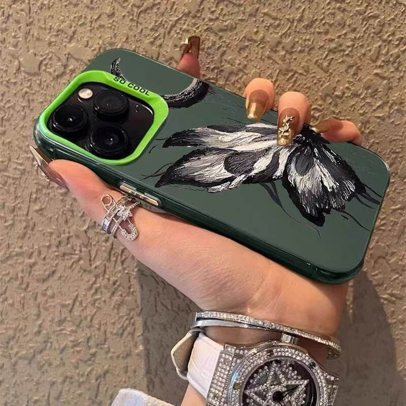 Case for Iphone17 16 15 11 12 Promax Personalized Anti-drop 13 14 Dark Butterfly Moon Phone Case