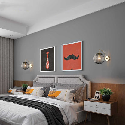 Modern Led Wall Lamp Nordic Glass Ball Wall Lamps For Living Room Bedroom Home Bedside Wall Light Bathroom Fixtures Mirror Light