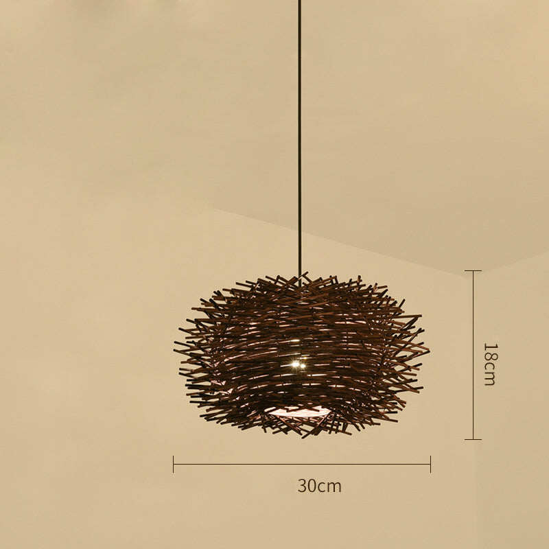 Bamboo Rattan Chandelier Restaurant Homestay Creative Bar Lamp