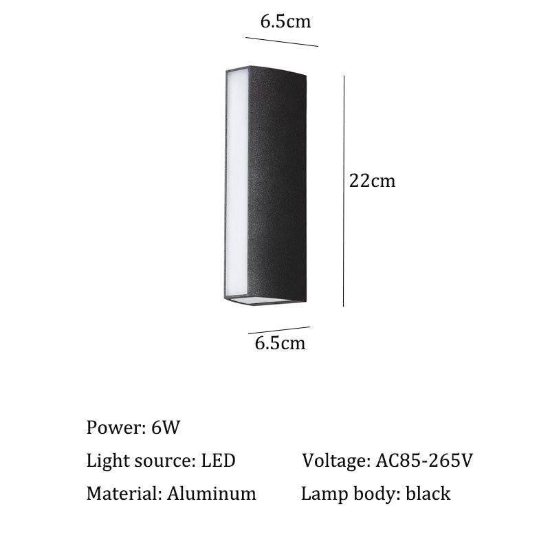 Modern LED Wall Lights Waterproof Outdoor Wall Lamp Long Strip IP65 Aluminum Wall Light Garden Porch Light