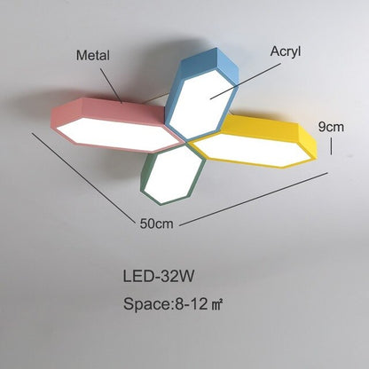 Multicolor LED Ceiling Lights In Windmill Shape For Living Room Ceiling Lamps Kids Bedroom Boys Room Ceiling Lamp Rooms Light Le