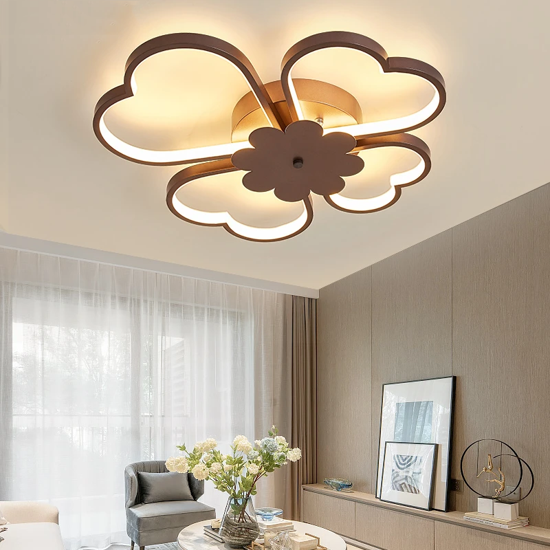 Acrylic Kids Led Ceiling Lights For Study Room Flowers Lighting Fixtures Lampe Led Plafond Plafond Home 36W 54W Lampara Techo