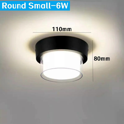 Square Outdoor LED Ceiling Lamp Surface Mounted Waterproof Sconces Garden Exterior Wall Lighting