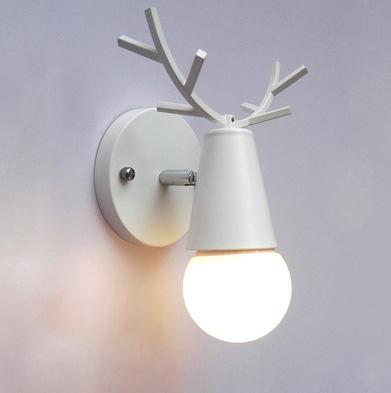 Moose Wall Light Creative Coffee Restaurant Cake Shop Cosy Flower Shop Bedroom Bedside Deer Wall Lights