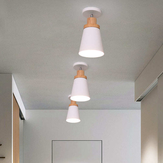 Adjustable  LED Ceiling Light Iron Wood Light Fixture Living Room Bedroom Stair Corridor Aisle Bathroom Ceiling Lamp  Balcony
