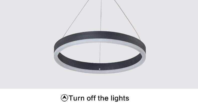 Modern Led Pendant Lamps For Dinning Room Acrylic Round Circle Hanging Lamp Led Dining Room Kitchen Pendant Light