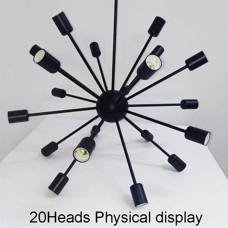 E27 Edison Bulbs Vintage Industrial Pendant Light 12/16/18/20 Head Sputnik Pendant Lamp