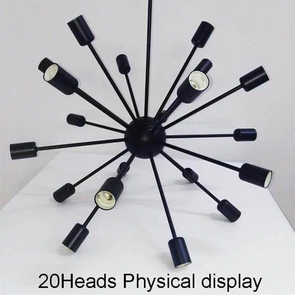 E27 Edison Bulbs Vintage Industrial Pendant Light 12/16/18/20 Head Sputnik Pendant Lamp