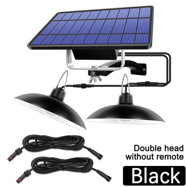 Double Head Solar Pendant Light Outdoor Indoor Solar Lamp With Line Warm White/White Lighting For Camping Home Garden Yard