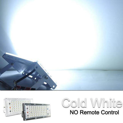 2pcs LED Flood Light 50W RGB Led Floodlight Remote control COB chip LED street Lamp ACwaterproof IP65 outdoor Lighting