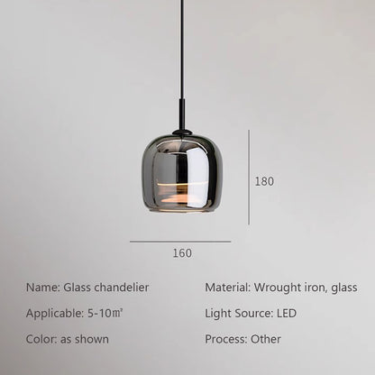 Nordic Glass LED Chandeliers Luxury Pendant Lamp Modern Minimalist  Hanging Light Fixture