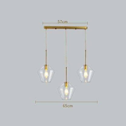 Nordic Modern Glass Pendant Lights Fixtures Loft LED Hanging Pendant Lamp For Kitchen Restaurant Living Room Bedroom E26 E27