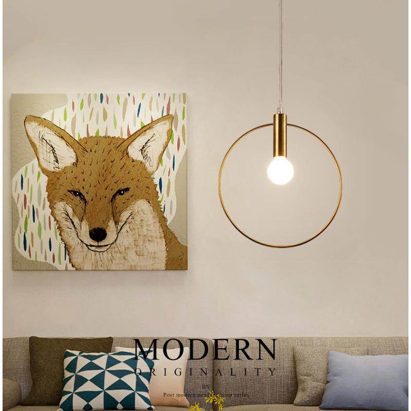 Modern Pendant Light Single Ring Hanging Lamp Arts Decoration Lighting